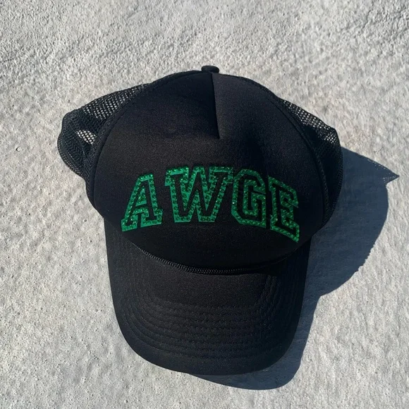 帽子 AWGE CAP GREEN AWGE Green Rhinestone Trucker – Archive Reloaded